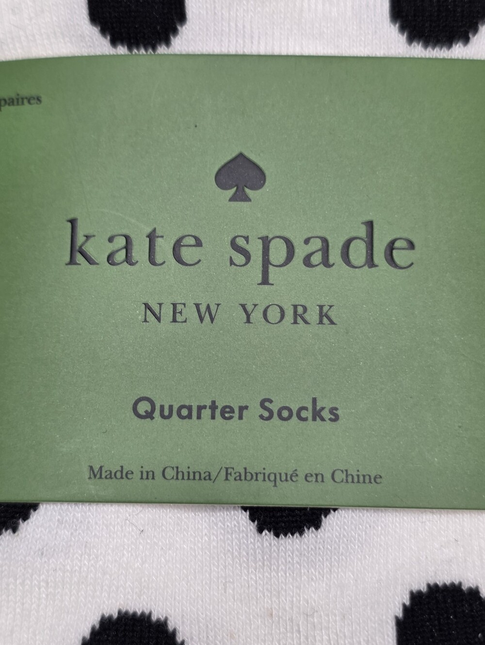 Kate Spade New York Quarter Socks 3 Pair Polka Dot Ladybug Red & Black One Size - Picture 4 of 8